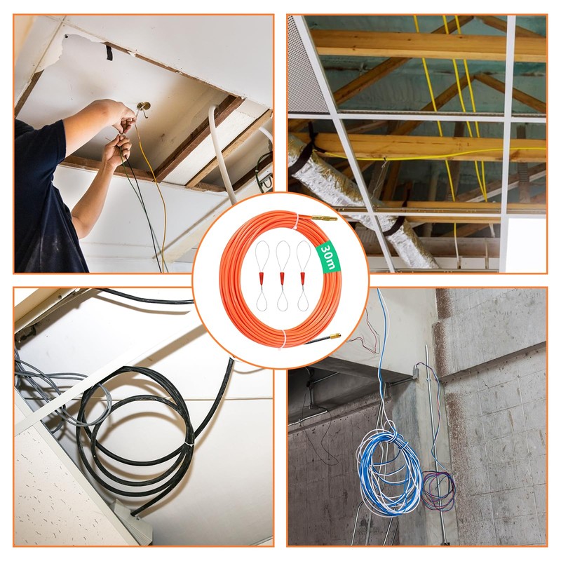 CONNECTION 30 m Cable Retraction Aid, Pull Wire for Empty