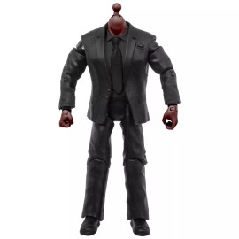 Figures Toy Company Generic 7 Inch Wrestling Action Figure With Black Skin & Solid Black Suit