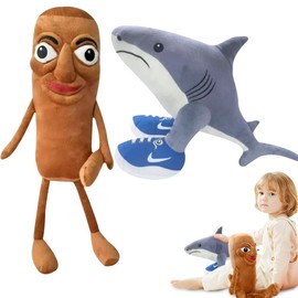 HOVCEH Tralalero Tralala Plush, 2 Pack Italian Brainrot Plush Toys, 45cm Plushes for Kids & Adults, 35cm Soft Stuffed Shark Plushes, Funny Italian Brainrot Figures for Fans