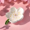 MZSX Ceramic petals Soap Dish, White Ceramic Soap Dish with