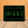 trendaffe - Localhost Metal Sign with IP Address 127.0.0.1 Light