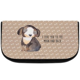 Mr. & Mrs. Panda Relaxed Dog Cosmetic Bag, brown, Hand Drawn
