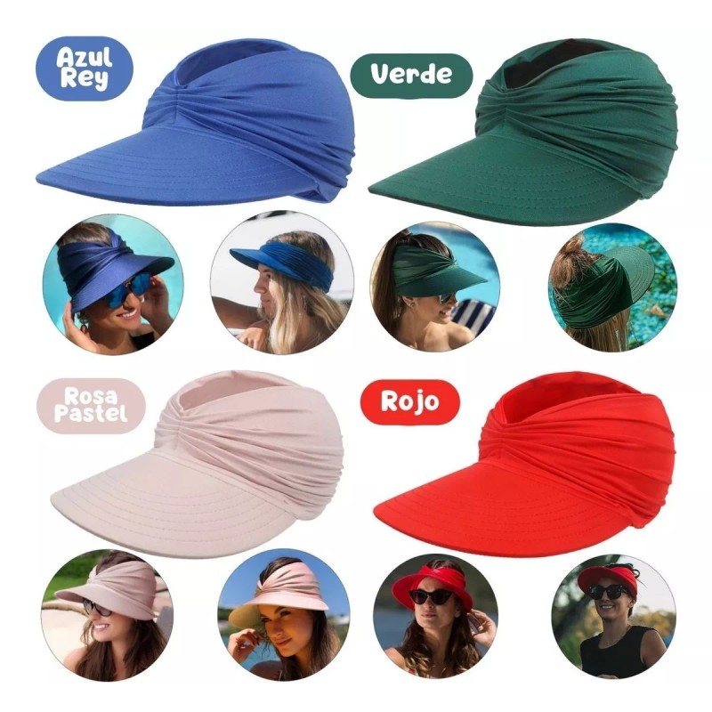 Veraly Visera Turbante Mujer Sombrero Playa Gorro Protección Uv