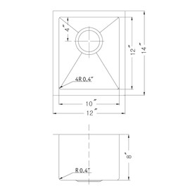 Houzer Savior Stainless Steel Kitchen Bar Sink: 12 Inch Undermount Single Bowl Sink for Bar & Kitchen with Strainer & Grid, Durable & Versatile, Essential for Home & Apartment: CNB-1200