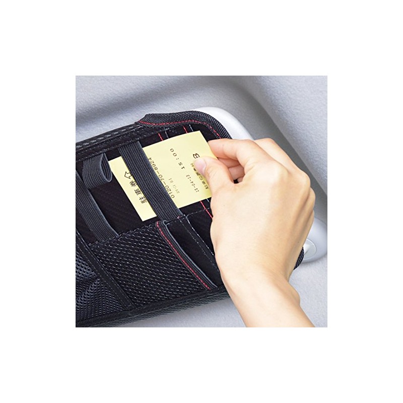 セイワ(SEIWA) 車内収納用品 サンバイザーポケット F カーボン ブラック W914