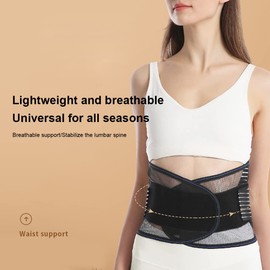 Back Brace with Adjustable Pull Straps, Lumbar Back Strap for Lower Back for Sciatica, Herniated Disc, Scoliosis, 2 Sizes, L