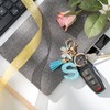 MORSUNBELA Keyring Letter Keyring Girls Initial Letter Keyring for Women