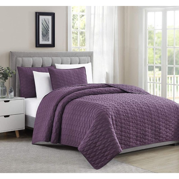 BOURINA Quilting Quilt Set Coverlet Set 2-Piece Microfiber Bedspread Included