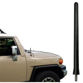 AntennaMastsRus - Short Rubber Antenna fits Toyota FJ Cruiser (2007-2015) - USA Stainless Steel Threading - The Original 6 3/4 Inch Accessories - Car Wash Proof - Internal Copper Coil