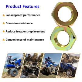 2 x Rear Axle Nuts Compatible with Replace Part # 90170-33011-00 Yamaha Banshee 350 YFZ350 Blaster 200 YFS200 Breeze 125 YFA1 Grizzly 125 YFM125G