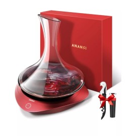 ANANSI Electric Rotating Wine Decanter Aerator, Smart Automatic Spinning Wine Decanter