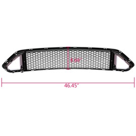 CHEDA Front Upper Mesh Grille Grill, Compatible with 2018-2021 Ford Mustang EcoBoost And GT With Factory 2019, w/DRL LED Light Insert