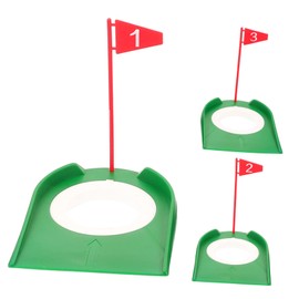 Sosoport Golf Training Tool 3 Piece Putting Cup Set Hole Cup Ring for Practice Golf Putt Aid Perfect for Home