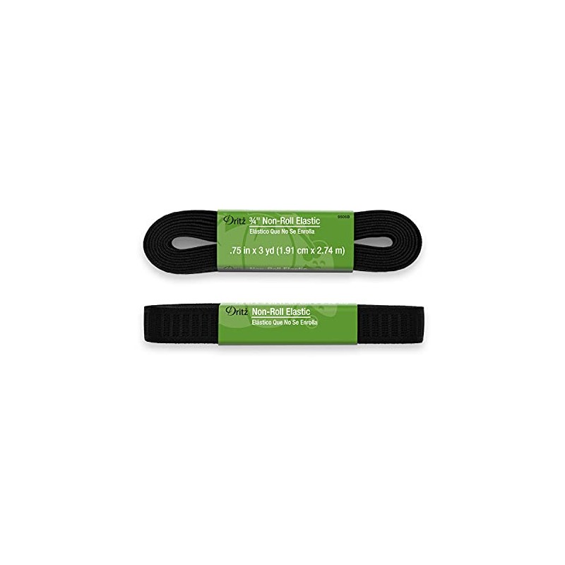 Dritz 3/4", Black Non-Roll Elastic