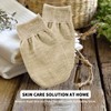 Loelle Copper Exfoliating Glove - Natural Copper Fiber Body Sponge,