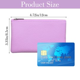 2 Pack Leather Zipper Coin Purse Small Coin Pouch Change Purse Coin Bag Coin Pouch With Zipper For Men Women Pu Leather Coin Purse Pouch