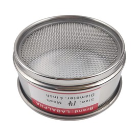 LABALPHA 14 Mesh Lab Sieves, Test Sieve #14 Mesh, 4'' Diameter, 304 Stainless Steel Wire Cloth (1.43mm)
