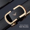 VANNANBA Leather Ratchet Belts for Men Automatic Buckle Casual Belt,with