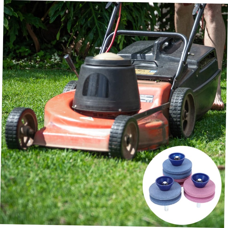 Mipcase 3pcs Rotary Drill Lawn Mower Blade Sharpener Mowing Sharpeners