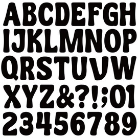 Bulletin Board Letters 150 PCS Letter Stickers Large Alphabet Number Stickers Vinyl Self-Adhesive Sticker Letters for Bulletin Poster Board Mailbox Craft Classroom School Party Decor (Black, 3 Inch)