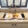 SwallowLiving Expandable Wooden Over The Sink Cutting Board with Juice