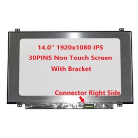 FULLCOM New LCD Replacement Screen 14.0 Inch NV140FHM-N49 FHD 1920x1080 (with Brackets) IPS Matte 30 Pin for Laptop/Display/Screen/LCD Application