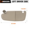 Sun Visor Without Mirror for 2002-2009 Dodge Ram 1500 2500