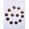 Natural Coconut Buttons, 2-Hole Round Brown Sewing Buttons for Overcoats