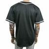 Pullonsy Mens White Plain Baseball Jersey Button Up Mesh Cool