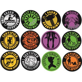 12-Pack Funny Hard Hat Stickers | Funniest Motorcycle Welding Helmet Sticker Decals Set Lot | Labels Safety Badges Operator Pipefitter Laborer Construction Foreman Scaffold Confined Fall Protection