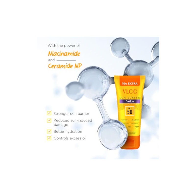 VLCC De Tan SPF 50 Sunscreen Gel Creme, 100g