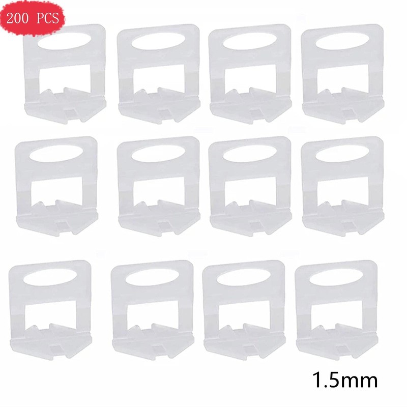 Candeon 200pcs Tile Leveling System Clips, Tile Leveling Spacers Clips