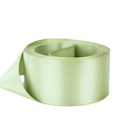 Sage Green Satin Ribbon - 50mm Wide - 3 Meters - Many Colours - Buy 3 & Get 1 Free for Gifts Wrap, Sew, Party, Decorations, Events, Dress, Crafts, Bows, Car, Floral More