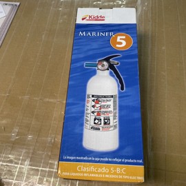 Kidde 466635MTLK Fire Extinguisher - White, 5B:C Gauge