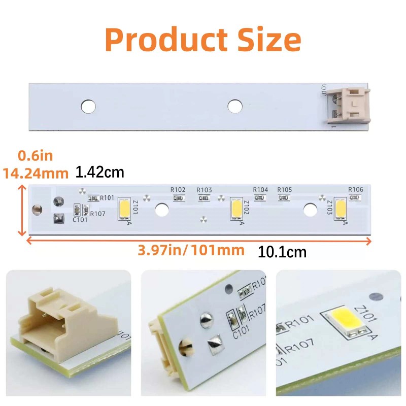 For GE Durable 2pcs WR55X26671 Refrigerator LED Light Board for