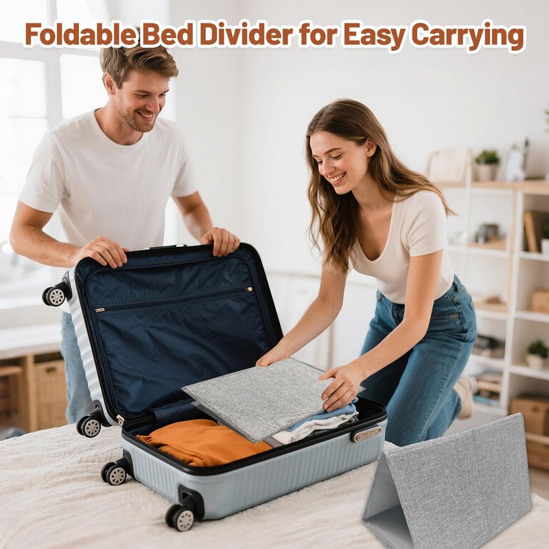 JZHLLA Bed Divider for Co Sleeping Adults Bed Separator for