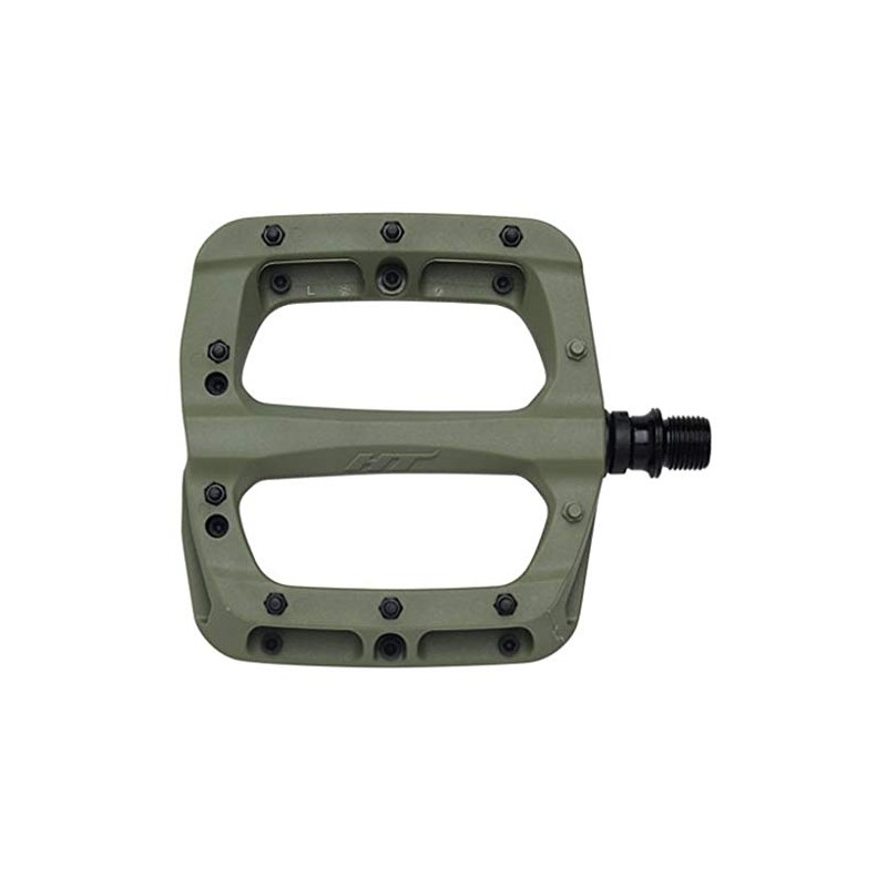 HT Components PA03A Bike Pedals Olive 9/16 Inch