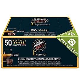 Caffe Vergnano Napoli Espresso Capsules | Compatible with Nespresso Original Line Machines | Compostable | Decaffeinated | 50 Count (25oz) | Imported from Italy