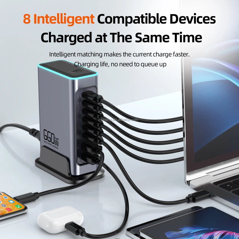 Multi-Port 100W PD Laptop USB Charging Station High-Power 140W GaN