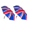 Pack of 2 - Union Jack Compact Umbrella Red White