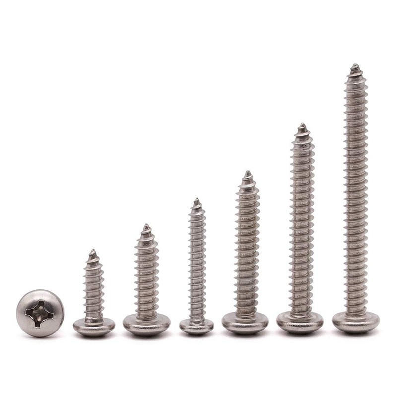 #8 x 1/2" (100 Pack) Stainless Steel Phillips Pan Head