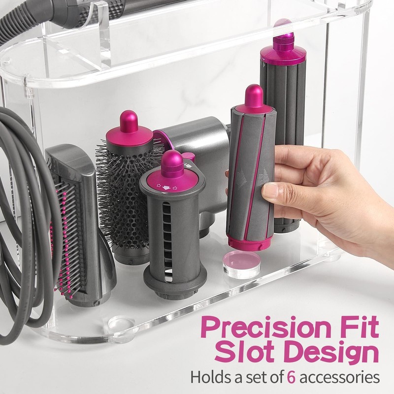 Storage Holder Compatible with Dyson Airwrap Styler Accessories, Acrylic 6