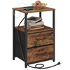 TUTOTAK End Table with Charging Station, Side Table with 2