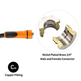 Giraffe Tools Hybrid Garden Leader Hose 5/8 inch x 5ft, Heavy Duty, Flexible, Lightweight Short Water Hose with Swivel Grip, Male to Female Fittings