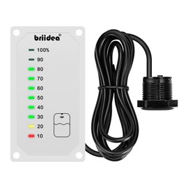 RV Tank Sensor Monitor Panel, Briidea RV Water Tank Level Monitor with LED Indicator, Allow You to Replenish The Water Tank in Time, Powered by 7-32V DC, Ideal for RV Motorhome Caravan, White