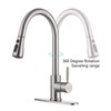 Single Handle Pull Down Kitchen Faucet, Stainless Steel Pull Out