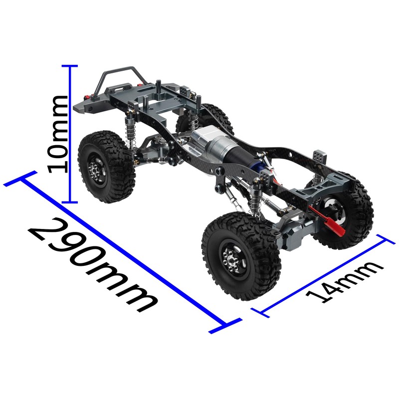 Metal RC Body Chassis Frame 1/12 4WD Frame Kit, Compatible