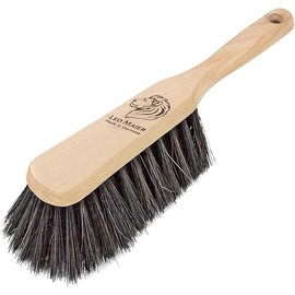 Peggy Perfect Dustpan Set with Beech Wood Hand Brush and Generous Plastic Shovel With Dense Bristle Mix and Sharpened Rubber Lip