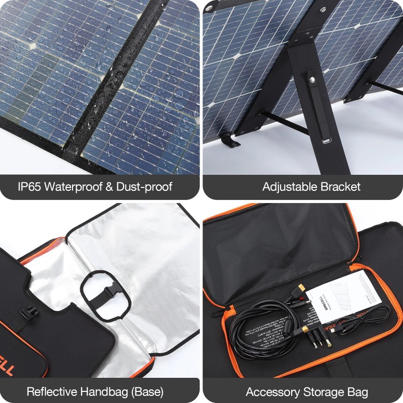 GRECELL Peak 600W Power Station Portable Solar Generator/ 120W Foldable