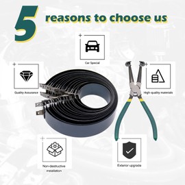 RYANSTAR RACING Auto Engine Piston Ring Compressor Tool Set with 2Pcs Pliers and 14 Bands (62-145mm/2.44-5.71in) Removal Tool Kit for Repair Cars Trucks Engine